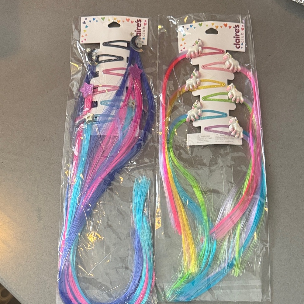 Claire's Multicolor Clip Hair Extension Pack